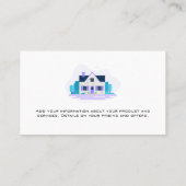 Carte De Visite Maison d'architecture avec jardin (Dos)