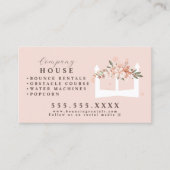 Carte De Visite Maison de château gonflable blanc Bounce Party Ren (Devant)