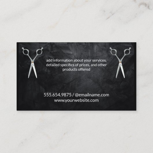 Carte De Visite Maison de chien et ciseaux | Enseignant (Dos)