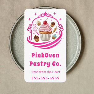 Carte De Visite Maison de Cupcake Sucrée Boulangerie Pâtissier Mod