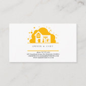 Carte De Visite Maison de dessin Services de nettoyage domestique (Devant)