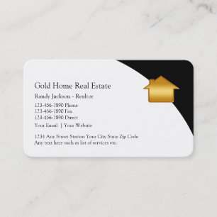 Carte De Visite Maison de luxe Classy Gold Immobilier