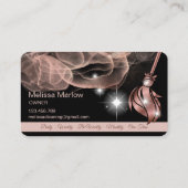 Carte De Visite Maison de ménage rose étincelant or Business C (Dos)