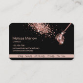 Carte De Visite Maison de ménage rose étincelant or Business C (Dos)