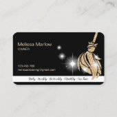 Carte De Visite Maison de nettoyage de domestique Or étincelant (Dos)