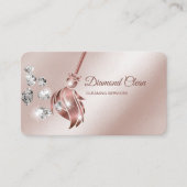 Carte De Visite Maison de nettoyage de domestique Sparkling rose d (Devant)