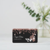 Carte De Visite Maison de nettoyage de domestique Sparkling rose d (Debout devant)