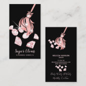 Carte De Visite Maison de nettoyage de femme de ménage étincelant (Devant / Derrière)