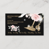 Carte De Visite Maison de nettoyage de femme de ménage étincelant  (Dos)