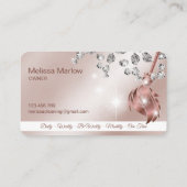 Carte De Visite Maison de nettoyage des domestiques Diamants mouss (Dos)