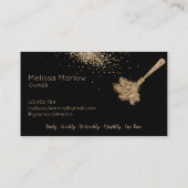 Carte De Visite Maison de nettoyage domestique Duster de plumes ét (Dos)