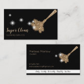 Carte De Visite Maison de nettoyage domestique Duster de plumes ét (Devant / Derrière)