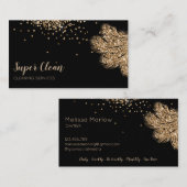 Carte De Visite Maison de nettoyage domestique Duster de plumes ét (Devant / Derrière)