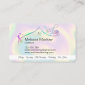 Carte De Visite Maison de nettoyage domestique Holographie Étincel (Dos)