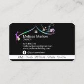 Carte De Visite Maison de nettoyage domestique Holographique Spark (Dos)