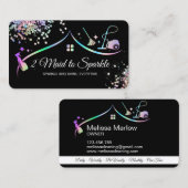 Carte De Visite Maison de nettoyage domestique Holographique Spark (Devant / Derrière)