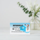 Carte De Visite Maison de nettoyage Entretien ménager (Debout devant)