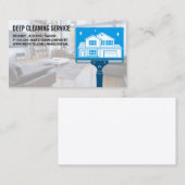 Carte De Visite Maison de nettoyage | Service de ménage (Devant / Derrière)
