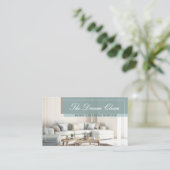 Carte De Visite Maison de nettoyage Service propre Moderne (Debout devant)