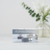 Carte De Visite Maison de nettoyage Service propre Moderne (Debout devant)