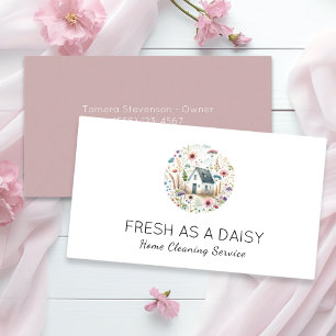 Carte De Visite Maison de nettoyage Service propre Moderne