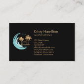 Carte De Visite maison de plage B'N'B immobilier (Dos)