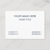 Carte De Visite Maison de plage de la Marine Bleue (Dos)