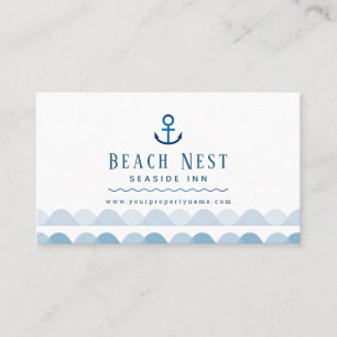 Carte De Visite Maison de plage Nautical Location de B&B