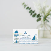Carte De Visite Maison de plage Nautical Location de B&B (Debout devant)