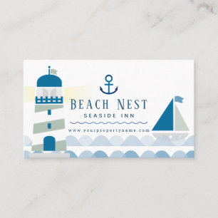 Carte De Visite Maison de plage Nautical Location de B&B