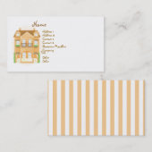 Carte De Visite Maison de ville (Devant / Derrière)