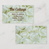 Carte De Visite Maison d'hôtes moderne White Roses Location de vac (Devant / Derrière)