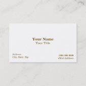 Carte De Visite Maison d'or 3D (Dos)