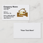 Carte De Visite Maison d'or 3D (Devant / Derrière)