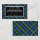 Carte De Visite Maison écossaise de Gordon Clan Tartan Plaid (Devant / Derrière)