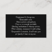 Carte De Visite Maison et animal de compagnie Sitting Chat et chie (Dos)