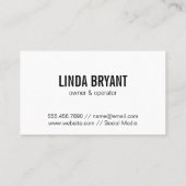 Carte De Visite Maison et chambre | Texture aquarelle (Dos)