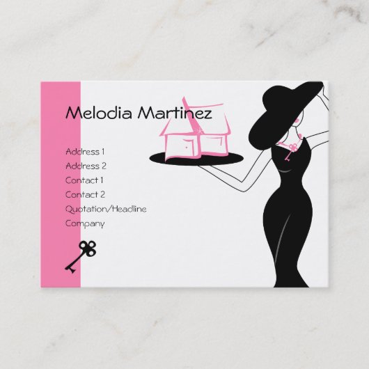 Carte De Visite Maison et clé (Devant)