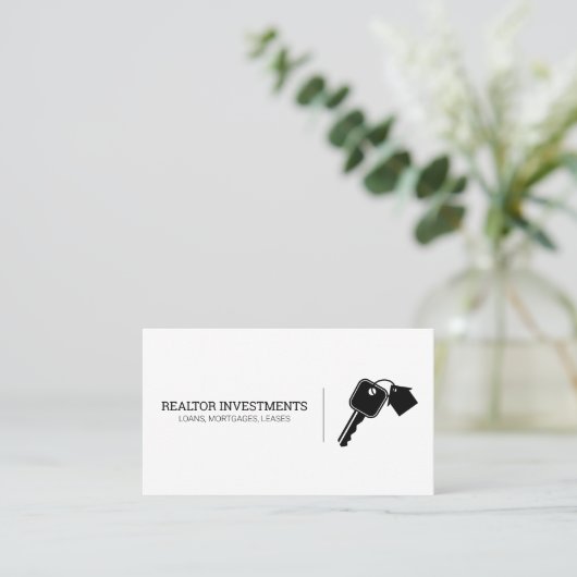 Carte De Visite Maison et clés (Debout devant)