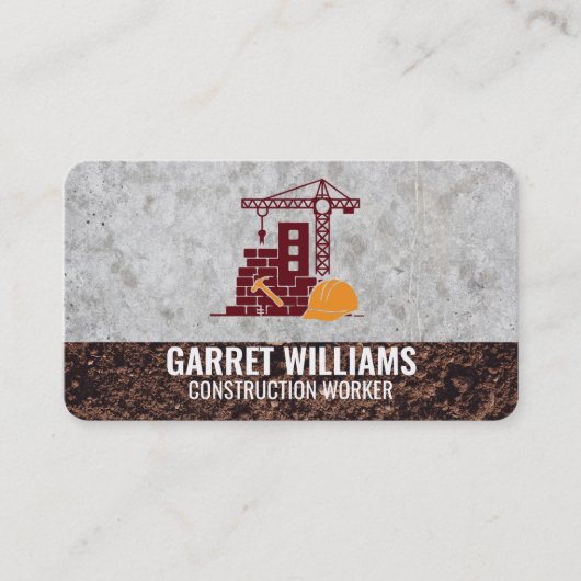 Carte De Visite Maison et marteau Logo | Constructeur de site (Devant)