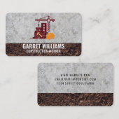 Carte De Visite Maison et marteau Logo | Constructeur de site (Devant / Derrière)