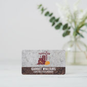 Carte De Visite Maison et marteau Logo | Constructeur de site (Debout devant)