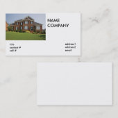Carte De Visite maison faite sur commande de brique (Devant / Derrière)