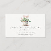 Carte De Visite Maison Florale en pots Plante Aquarelle Botanique (Dos)