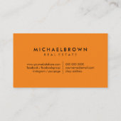 Carte De Visite Maison Graphique Orange Location maison (Dos)