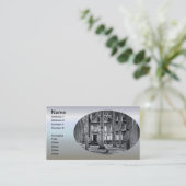 Carte De Visite Maison hantée couverte de neige (Debout devant)