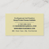 Carte De Visite Maison Jaune De Vincent Van Gogh, Professeur D'Art (Dos)