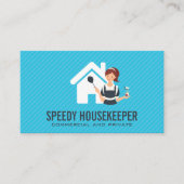 Carte De Visite Maison Maid Dusting and Cleaning (Devant)