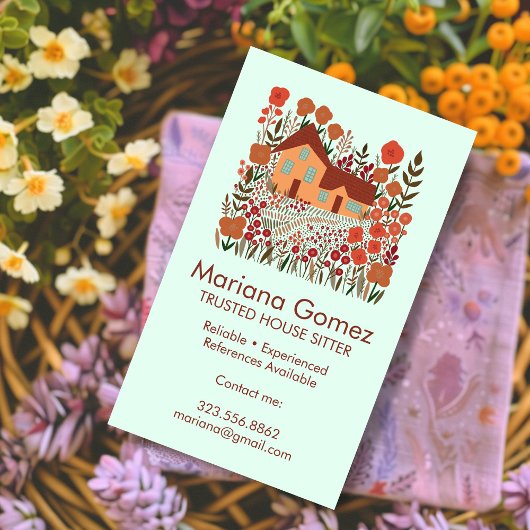 Carte De Visite Maison Maison Maison Séjour Jardin Ferme sur mesur