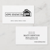 Carte De Visite Maison Maison Retrait Rénovation Construction (Devant / Derrière)